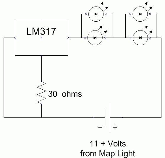 LM317 Simple Constant Current Circuit & Luxeon