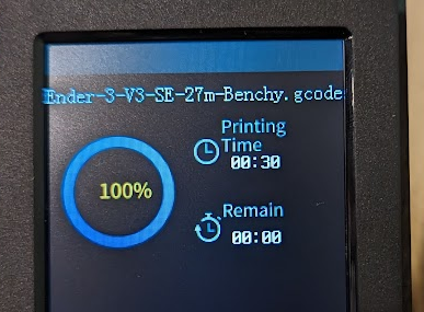Benchy printed on the Ender-3 V3 SE